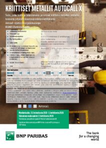 KRIITTISET METALLIT AUTOCALL X